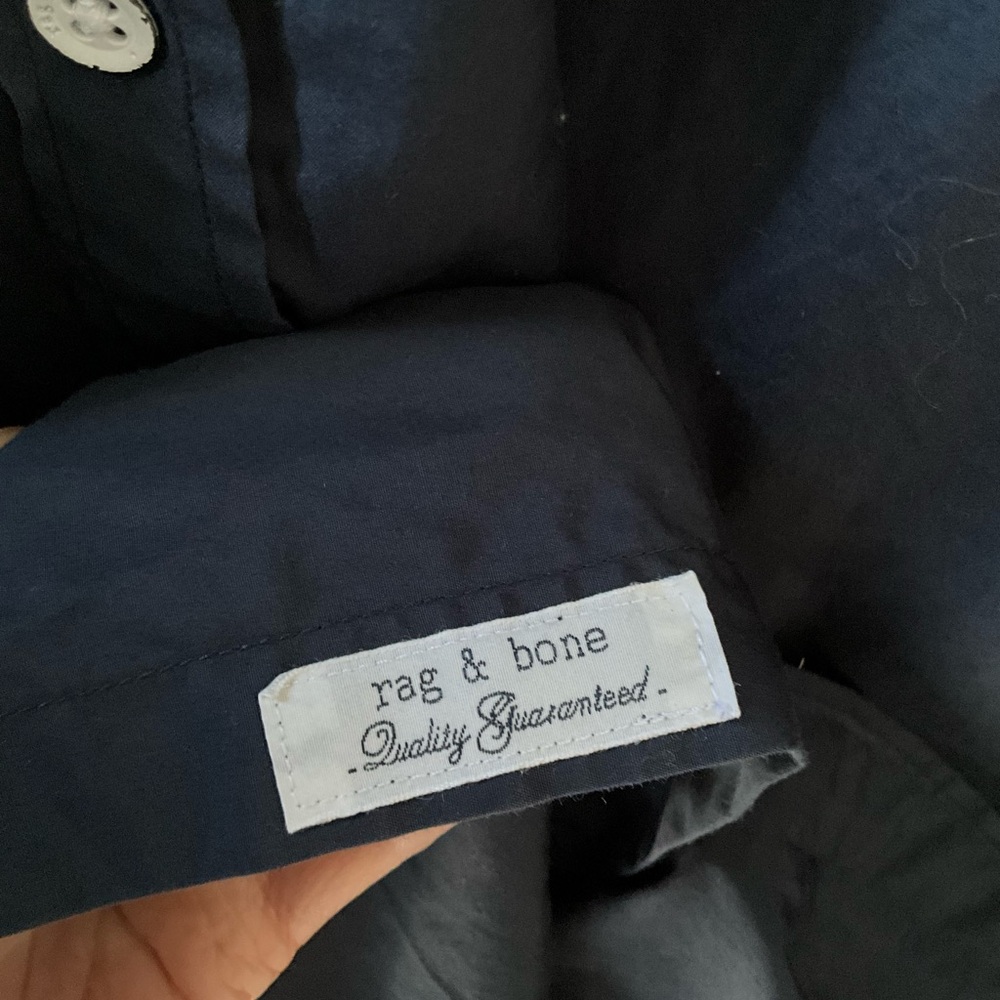 rag & bone Dark Blue Dress Shirt - Picture 6 of 7